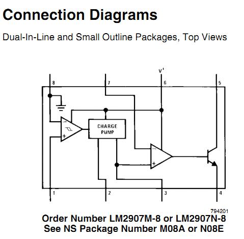 LM2907N-8 connection diagram
