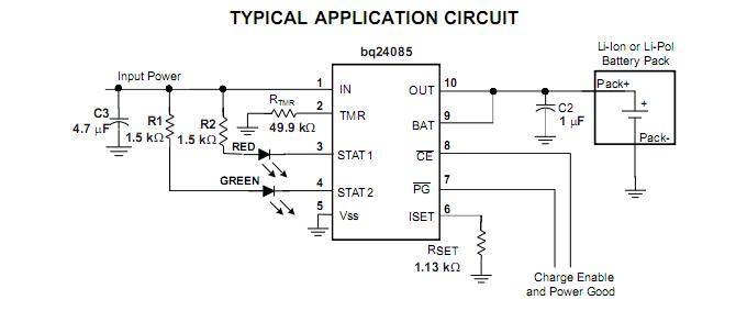 BQ24085DRCR circuit diagram