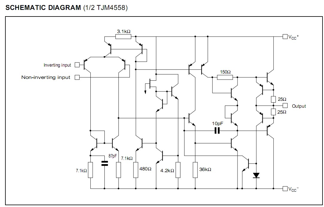 TJM4558CDT schematic diagram