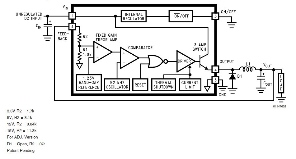 LM2576HVT-5.0 block diagram