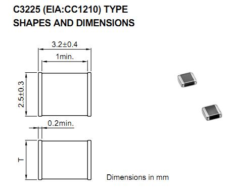 C3225X7R1E106KTJ00N shapes and dimensions