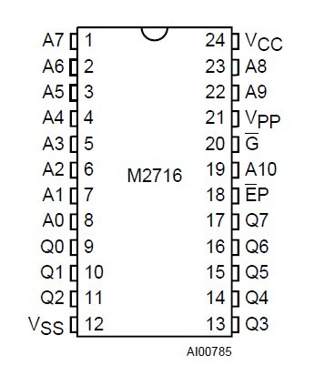M2716-1F1 Pin Connections