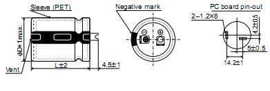 EKMM201VSN151MP20S package dimensions