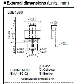 2SB1386T100R External dimensions