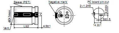 EKMM3B1VSN181MQ25S package dimensions