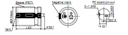 EKMM3B1VSN121MP25S package dimensions