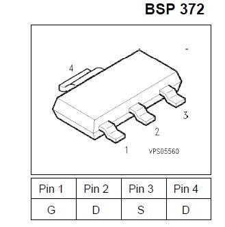 BSP372 pin configuration