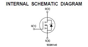 BUZ71A INTERNAL SCHEMATIC DIAGRAM