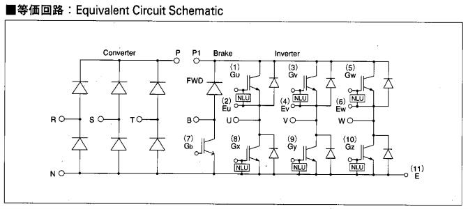 7MBR50NF060 equivalent circuit schematic