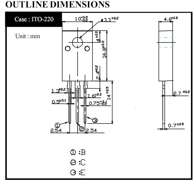 2SC4833 outline dimensions