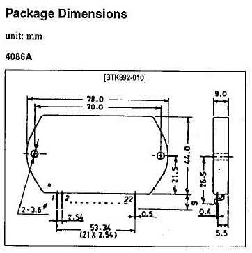 STK392-010 dimensions