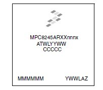 MPC8245ARVV400D Part Marking