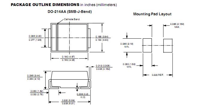 SMBJ48CA package dimensions