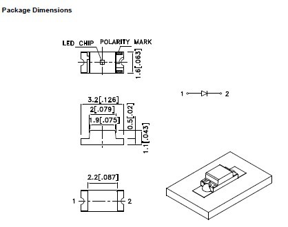 KPC-3216MGC Package Dimensions