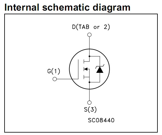 STD70N02L internal schematic diagram