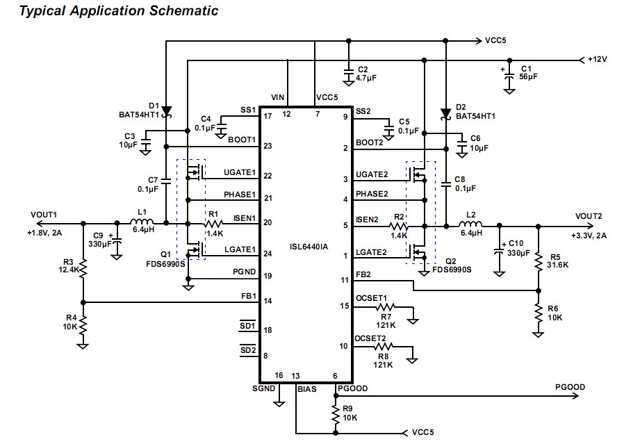 ISL6440IAZ-TK typical schematic diagram
