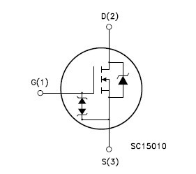 STU2NK100Z Internal schematic diagram