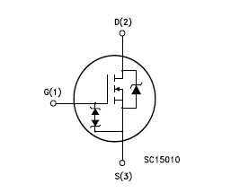 STP14NK50Z internal schematic diagram
