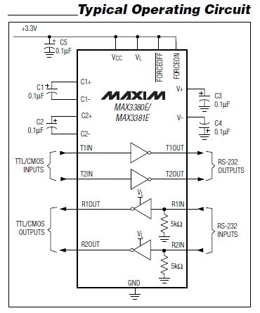 MAX3380ECUP Typical Operating Circuit