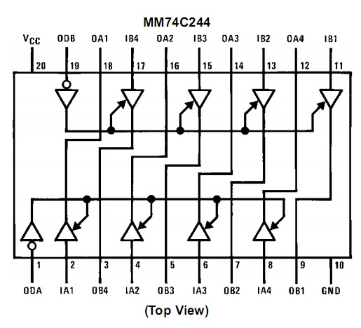MM74C240WM connection diagram