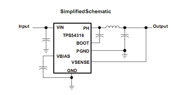 TPS54312PWP simplified schematic