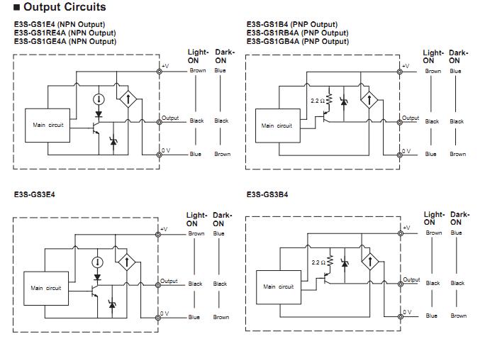 E3S-GS1E4 output circuit