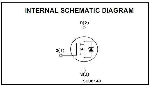 STN4NF03L internal schematic diagram