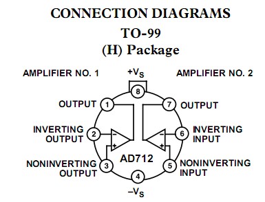 AD712BQ connection diagram