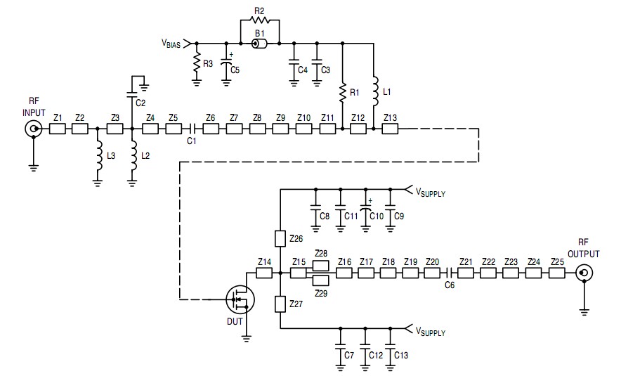MRF7S15100HR3 test circuit diagram