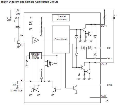 LB1867 Block Diagram and Sample Application Circuit