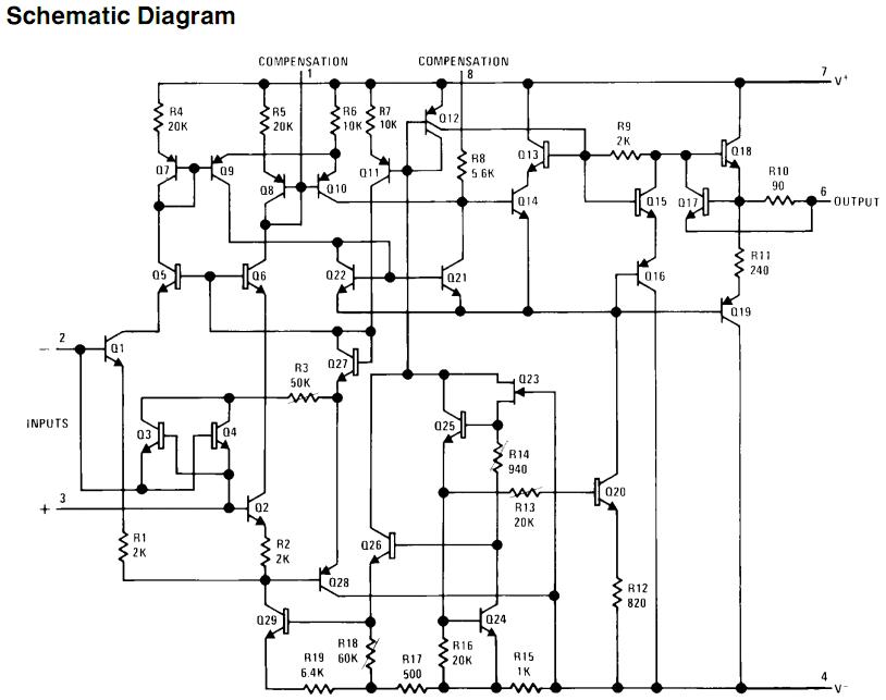 LM308N schematic diagram