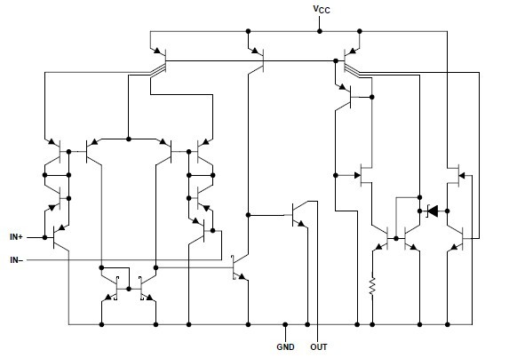 TLV1391CDBV equivalent schematic