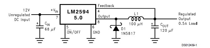 LM2594M-3.3 typical application