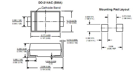RS1D package dimensions