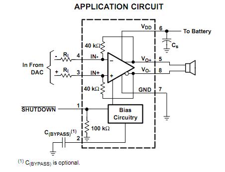 TPA6211A1DGNR application circuit