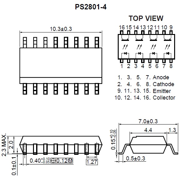 PS2801-4 dimensions