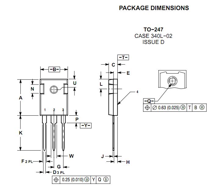 MJW0281AG package dimensions