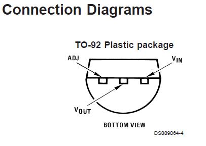 LM317LMX/NOPB connection diagram