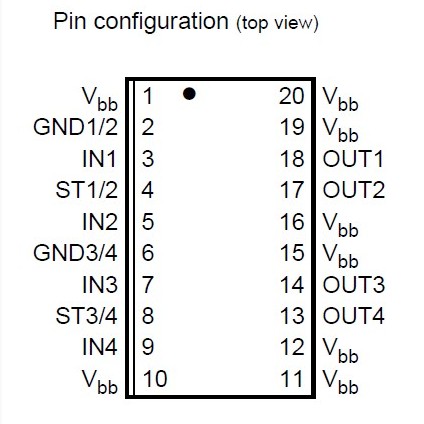 BTS711L1 pin configuration