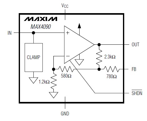 MAX4090EUT+T block diagram