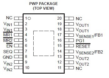 TPS70345PWPRG4 pin configuration