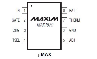 MAX1879EUA pin configuration