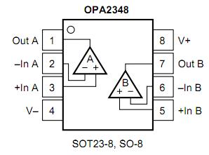 OPA2348AIDR pin configuration