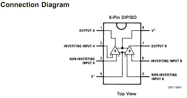 LMC6062 connection diagram
