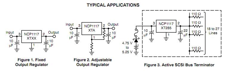 NCP1117DT33G typical applications