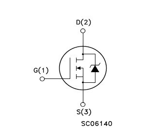 STD5NM60-1 Internal Schematic Diagram