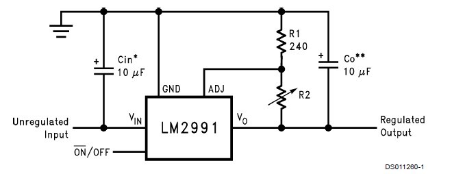 LM2991S+ Typical Application