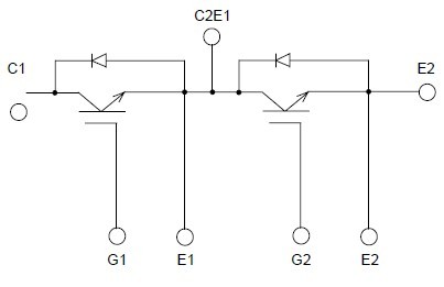 2MBI100SC-120 Equivalent Circuit Schematic