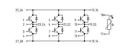 FS50R12KT3 circuit diagram