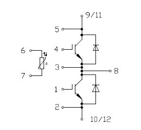 FF1400R12IP4 circuit diagram